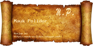 Mauk Polidor névjegykártya